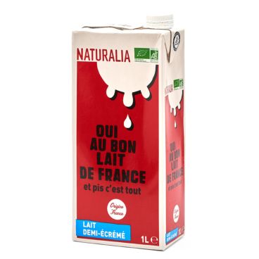 Naturalia - Lait 1/2 écrémé BIO
