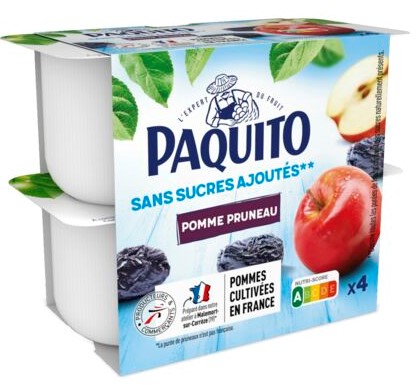 Paquito - L'Essentiel - Dessert pomme pruneau sans sucres ajoutés