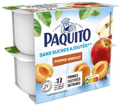 Paquito - Gourdes de purée de pommes allégées en sucre - 123 Click