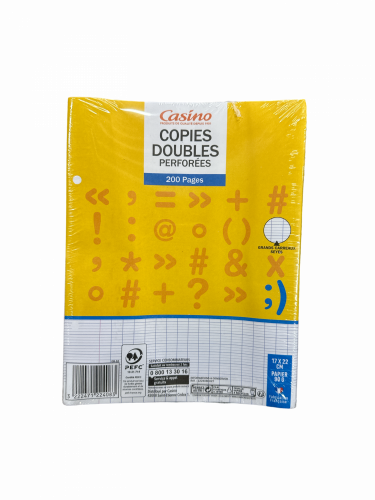 Casino - Copie-doubles perforées 17x22cm 200p