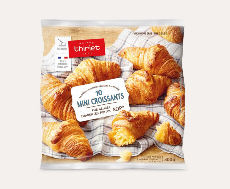 Thiriet - 10 mini croissants pur beurre AOP