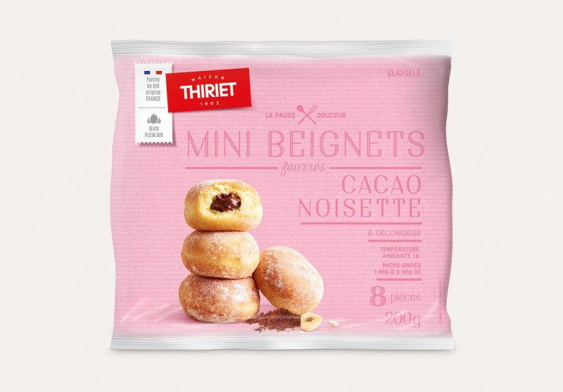 Thiriet - 8 Mini beignets fourrés cacao noisette