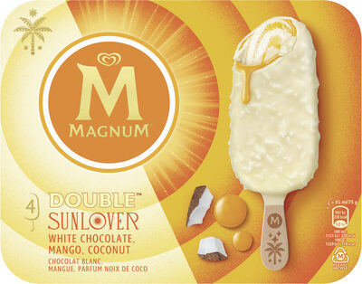 Magnum - Bâtonnets glacés chocolat blanc, mangue et noix de coco Sunlover