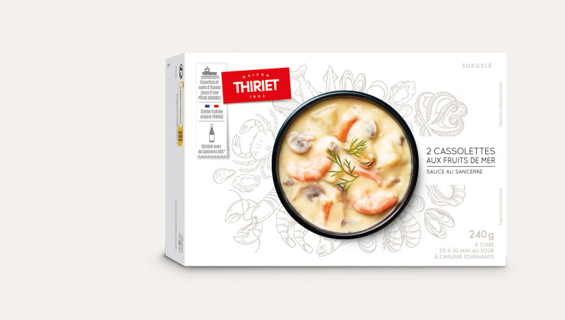 Thiriet - 2 Cassolettes aux fruits de mer sauce au sancerre