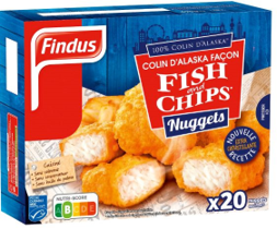 Findus - Nuggets fish & chips 100% colin d'Alaska X20