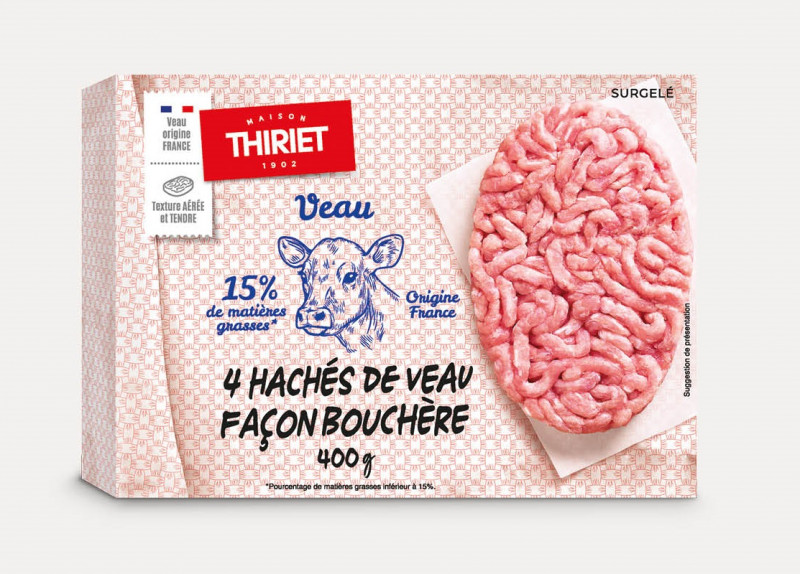 Thiriet - 4 Hachés de veau façon bouchère 15% MG