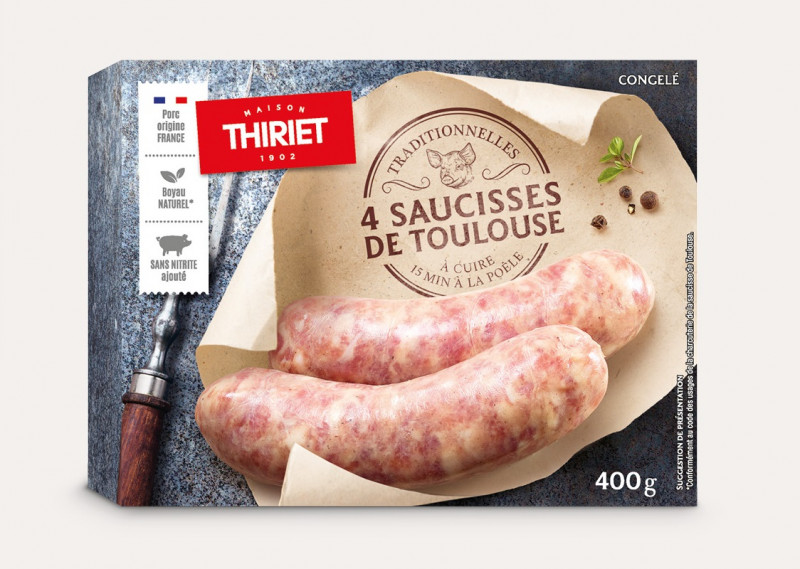 Thiriet - 4 Saucisses de Toulouse traditionnelles