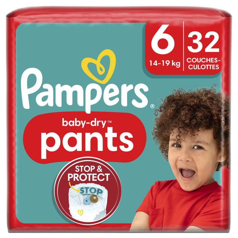 Pampers - Couches-culottes baby-dry T6