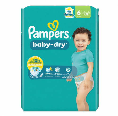 Pampers - Couches Baby-Dry T6 X22