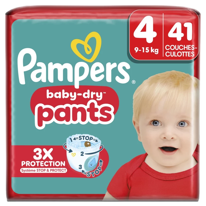 Pampers - Couches baby-dry pants T4 x41
