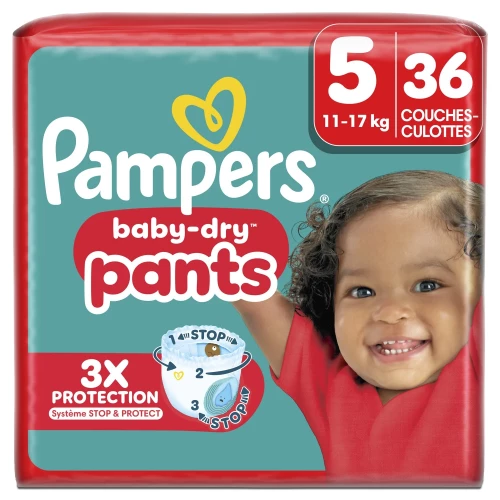 Pampers - Couches baby-dry pants T5 x36