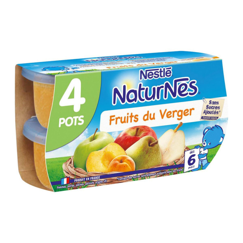 Nestlé - Compotes Naturnes Fruits du verger Dès 6 mois
