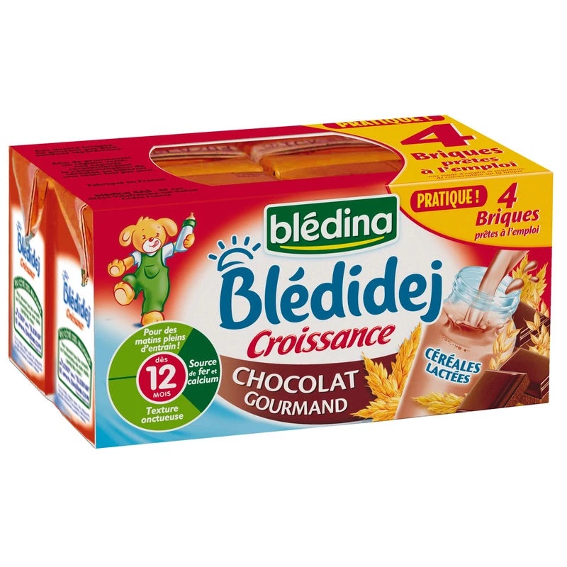 Blédina - BLEDIDEJ Lait Chocolat x4 dès 12mois