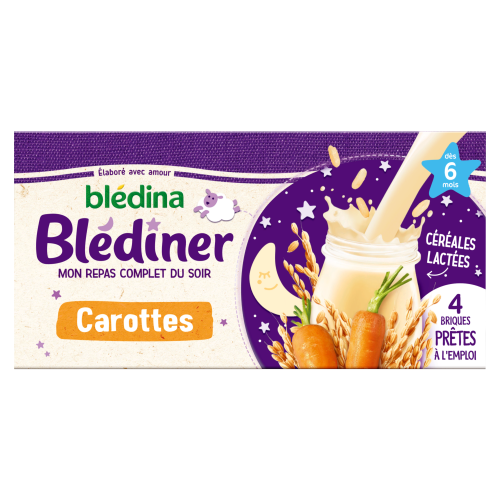 Blédina - BLEDINER Lait carotte x4 dès 6mois