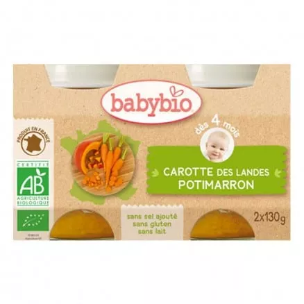 Babybio - Petit pot carottes de Landes & potimarron