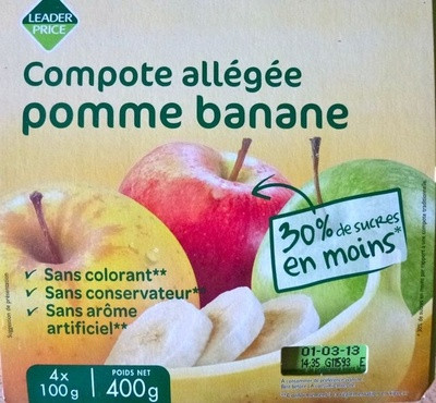 Leader Price - Compote Pomme/Banane