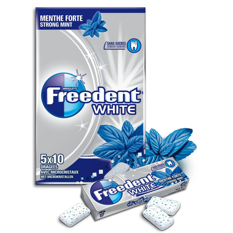 Freedent - Chewing-gum White menthe forte - 123 Click