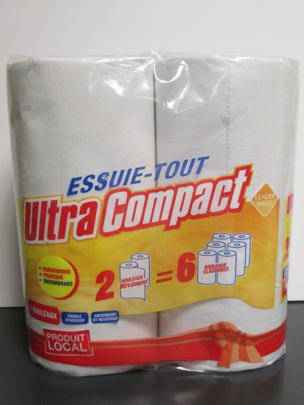 Essuie tout ultra compact Leader Price - x2