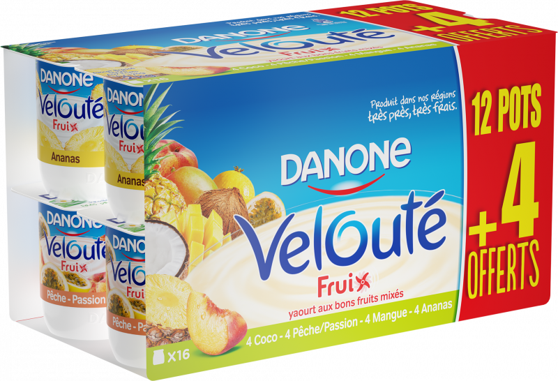 Danone Velouté fruix Yaourt aux fruits brassés 