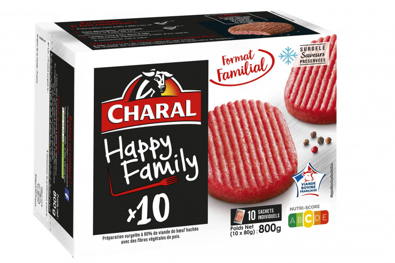 Charal - Hachés au bœuf format familial 15% MG