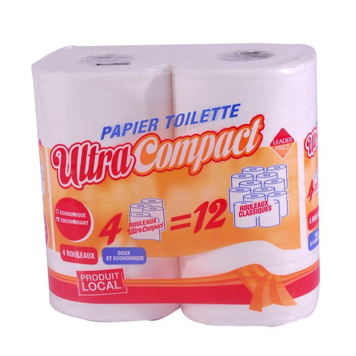 Leader Price - Papier toilette compact 4=12