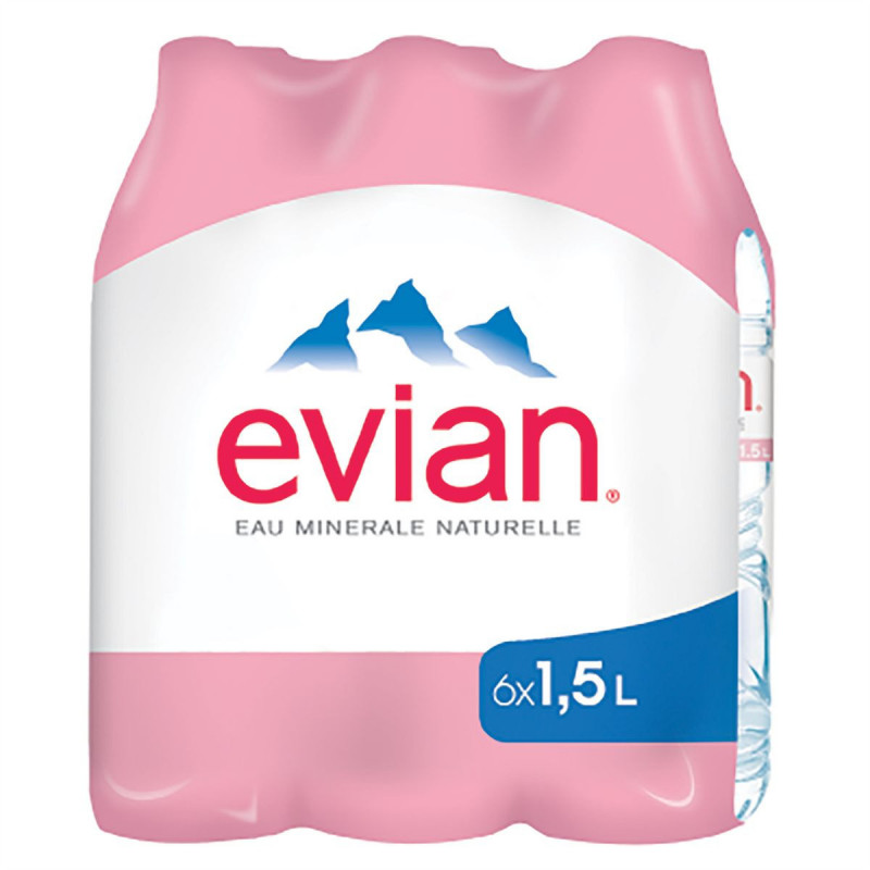 Evian - Eau minérale naturelle 6x1,5L