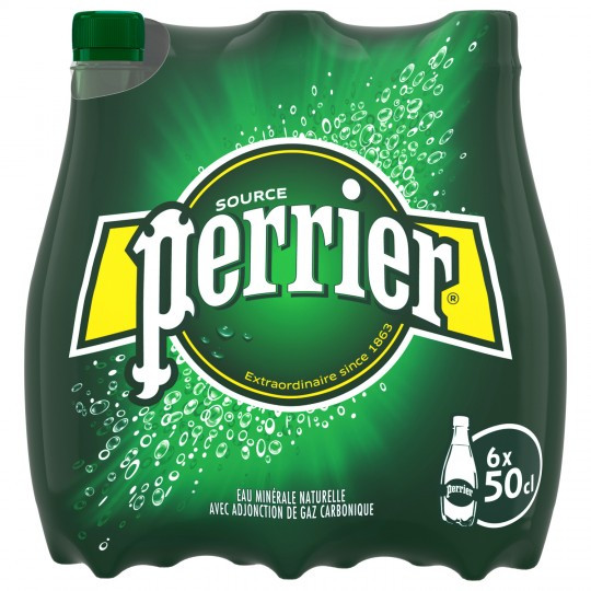 Perrier - Eau minérale naturelle gazeuse 6x50cl