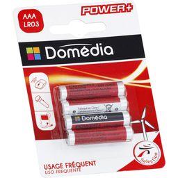 Domédia - Piles alcalines Power+ AAA LR03 1,5 V