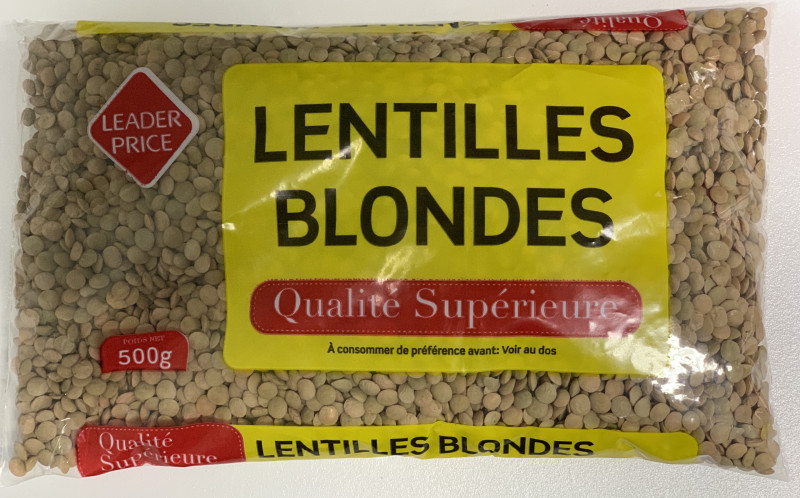 Leader Price - Lentilles blondes