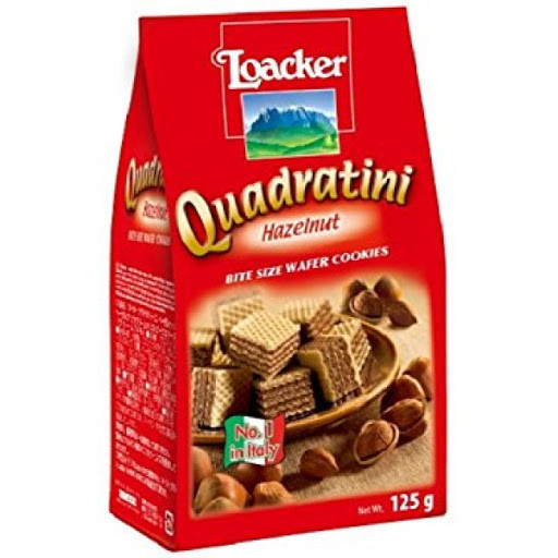 Loacker - Gaufrettes Quadratini chocolat & noisette
