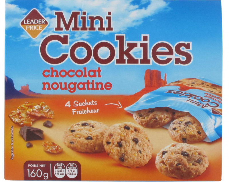 Leader Price - Mini cookies pépites de chocolat