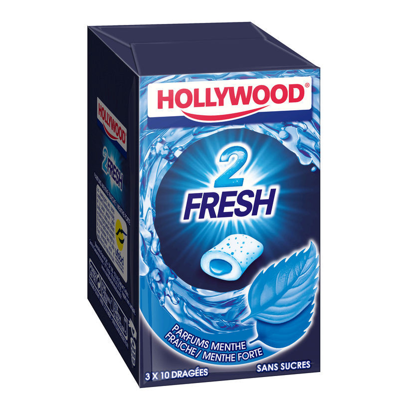 Hollywood - Chewing-gum 2 fresh menthe forte