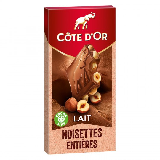 Côte d'Or - Tablette chocolat au lait noisettes entières