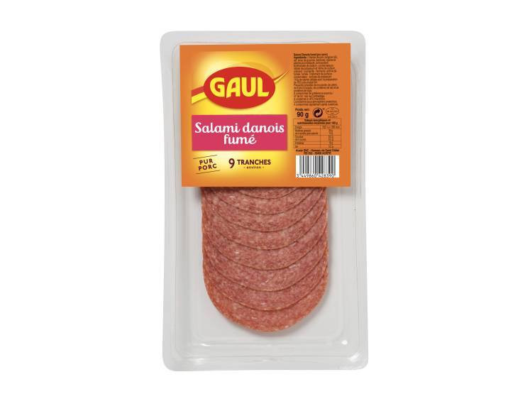 Gaul - Salami danois fumé en tranches