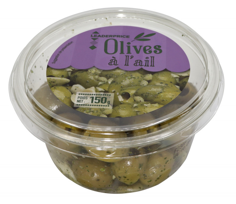 Leader Price - Olives vertes & ail