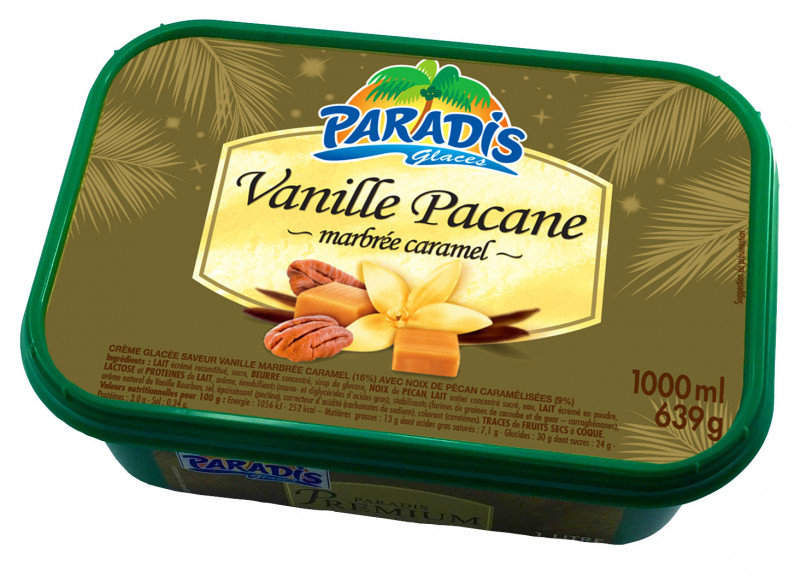 Paradis Glaces - Crème glacée à vanille-pacane