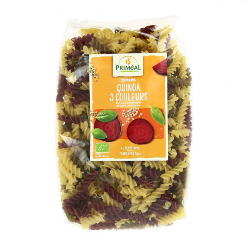 Priméal - Pâtes spirales 3 couleurs blé & quinoa