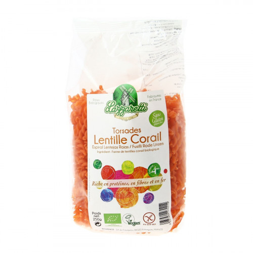 Lazzaretti - Torsades aux lentilles corail