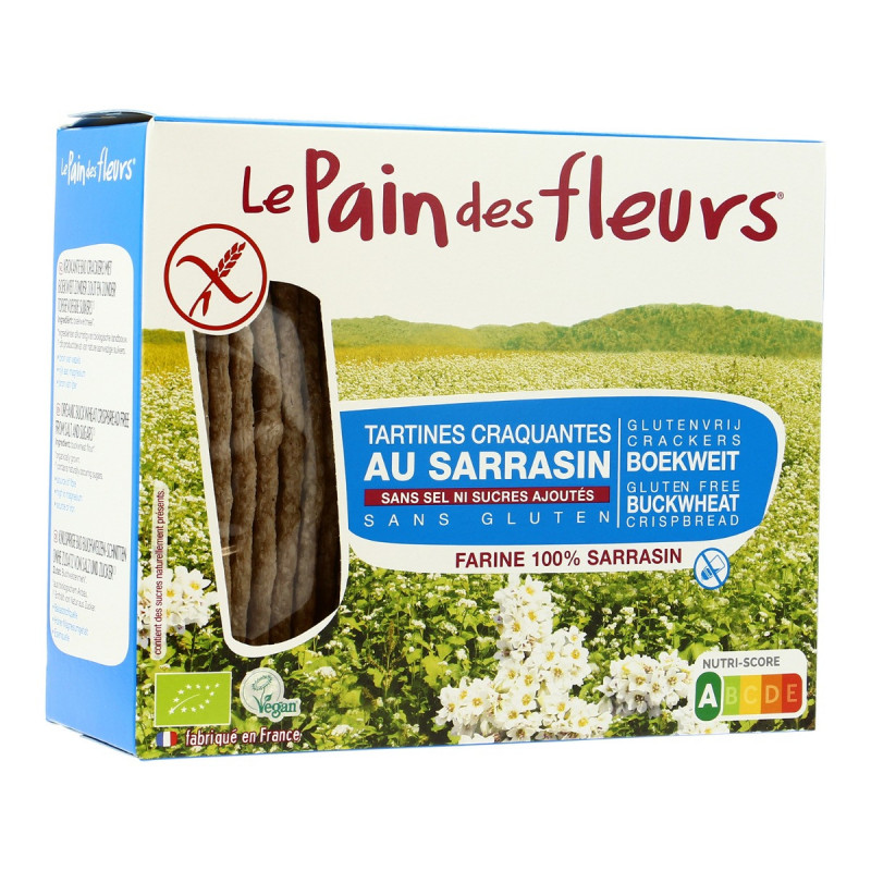 Le Pain Des Fleurs - Tartines au sarrasin sans gluten & sans sel ajouté
