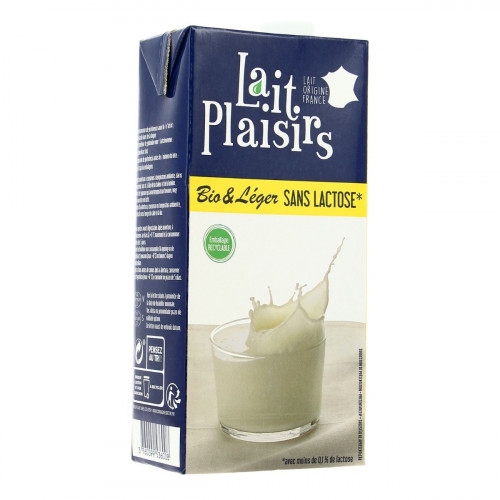 Lait Plaisirs - Lait demi-écrémé sans lactose - 123 Click