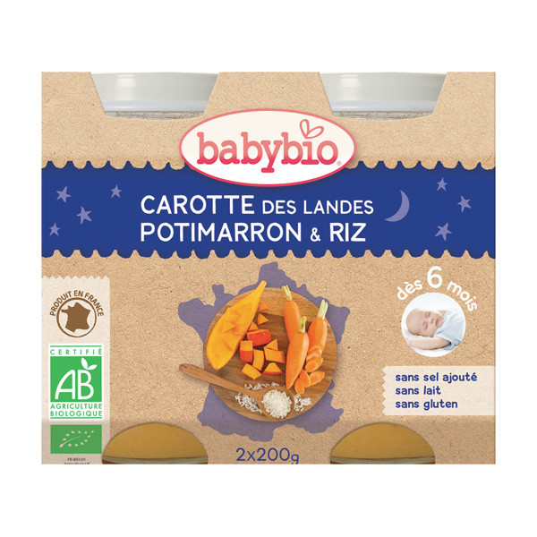 Babybio - Pots carotte potimarron & riz dès 6 mois